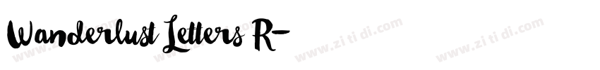 Wanderlust Letters R字体转换